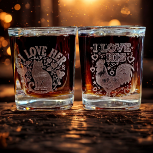 Couple's Shot Glasses for Him and Her